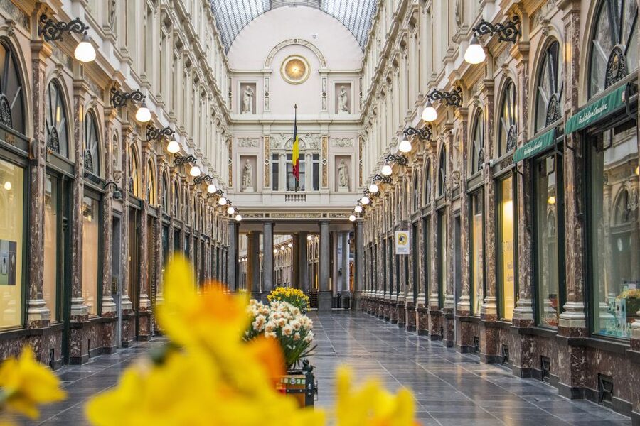 Brussels: Express Walk with a Local in 60 minutes - YellowKorner Art Gallery: the start point that keeps you oriented