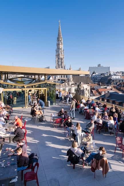 Brussels: The Belgian Beer World Experience & Beer Tasting - Skybar Beerlab rooftop finale: your included glass from 150 beers