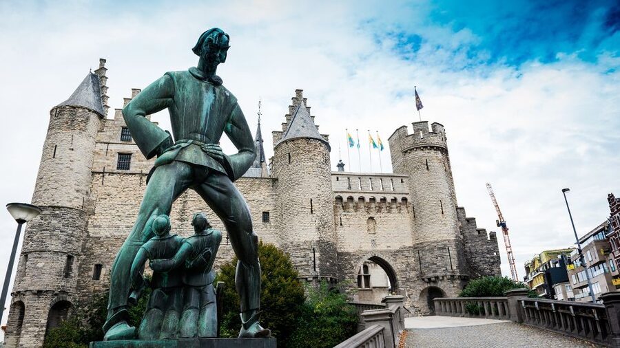 From Brussels: Full-Day Antwerp and Ghent Guided Tour - Antwerp walking route: historic core, churches, and castle views