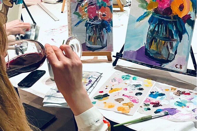 Wine and Painting Workshop Experience in Brussels - Start point and the 3-hour pace near Rue de Flandre